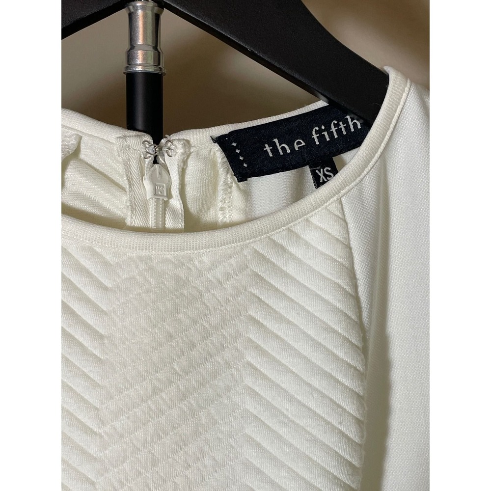 White Fit & Flare Dress Women's XS The Fifth Label Mini Coquette Summer Bridal - Picture 2 of 8